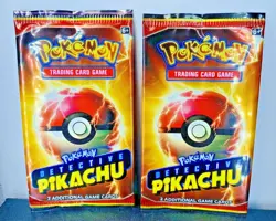 Detective Pikachu Booster Pack Lot 2x Movie Promo Exclusive Pokemon Card - Image 1