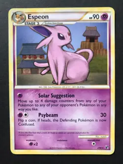Espeon 2/90 HGSS Undaunted Theme Deck RARE NON-HOLO NON HOLO Pokemon Card - Image 1