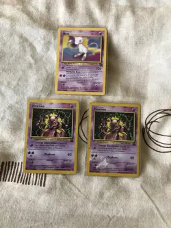 Pokemon Mew & Mewtwo x 2 Black Star Promo TCG Card Wizards of the Coast - Image 1