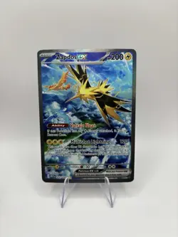 Pokemon TCG Zapdos EX Scarlet & Violet 151 Card 202/165 Near Mint Condition - Image 1