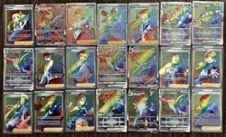 Pokemon TCG - Sword & Shield Era Rainbow Secret Rare Cards - Lot of 21 - All NM - Image 1