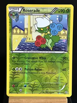 Pokemon Card Roserade 14/124 Dragons Exalted Reverse Holo Near Mint - Image 1