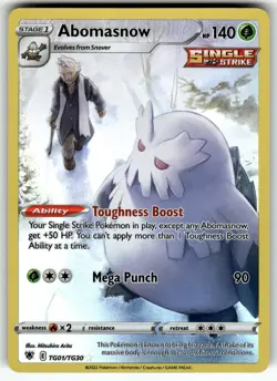 Abomasnow TG01/TG30 SWSH10: Astral Radiance Trainer Gallery NM Pokemon Card TCG - Image 1