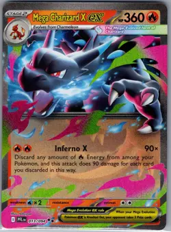 Mega Charizard X ex - 013/094 ME02: Phantasmal Flames - Pokemon Card - NM - Image 1