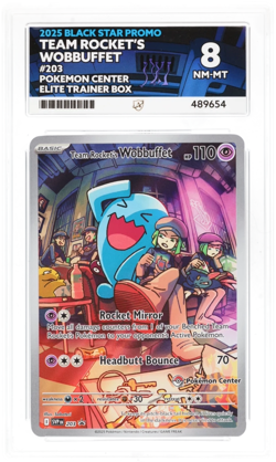 ACE 8 Team Rocket's Wobbuffet SVP203 Pokemon Center Stamped Promo Card - Image 1