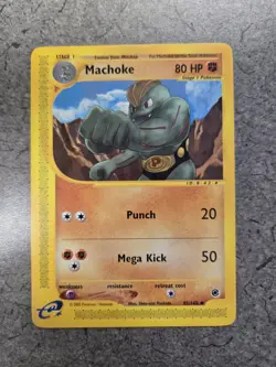 Pokemon TCG Machoke Expedition Base Set Card 85/165 Regular - Image 1