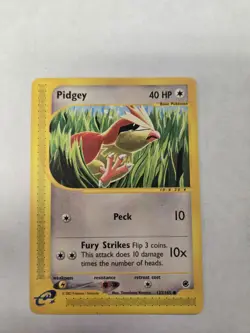 PIDGEY 123/165 - Expedition E-Series Vintage WotC 2002 Pokemon Card - LP - Image 1
