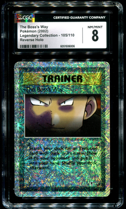 CGC 8 The Boss's Way Reverse Holo Legendary Collection 2002 Pokemon Card #105 - Image 1