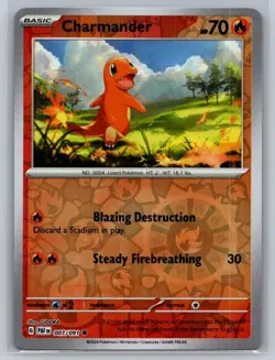 Charmander #007/091 SV: Paldean Fates Reverse Holo Common - Pokemon Cards F22 - Image 1