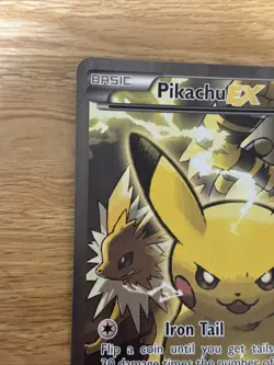 Pokemon Card Pikachu EX XY124 XY Black Star Promo Jumbo Light Play - Image 2