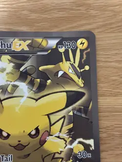 Pokemon Card Pikachu EX XY124 XY Black Star Promo Jumbo Light Play - Image 3