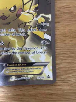 Pokemon Card Pikachu EX XY124 XY Black Star Promo Jumbo Light Play - Image 4