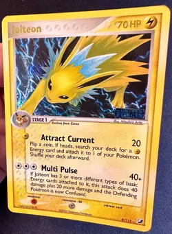 Jolteon 8/115 2005 EX Unseen Forces Pokemon Card TCG Reverse Holo Rare - Lp - Image 3