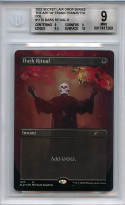 MTG Foil Dark Ritual Secret Lair (Frank Frazetta) MINT BGS 9++ (9, 9, 9.5, 10) - Image 1