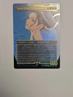 Yuna Grand Summoner Borderless Foil Promo Nm Magic The Gathering - Image 1