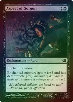 1 x Aspect of Gorgon - Foil - Journey Into Nyx - LP - Magic The Gathering - MTG - Image 1