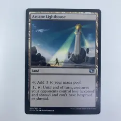 MTG Arcane Lighthouse Commander 2014 Colorless Utility Land Card Magic LP - Image 1