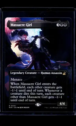 MTG Magic The Gathering Ravnica Remastered Anime Borderless #425 Massacre Girl - Image 1