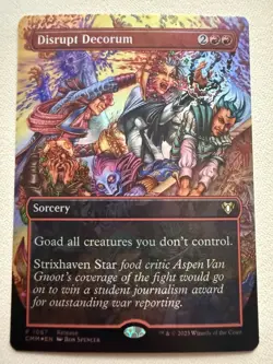 Disrupt Decorum FOIL - MTG NM Mass Goad Sorcery (CMM Release Promo) - Image 1