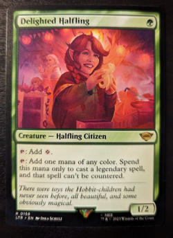 MTG LOTR Tales of Middle Earth Delighted Halfling NM/M Pack Fresh Rare - Image 1