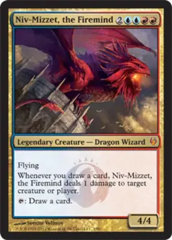 Light Play, English MTG Foil Niv-Mizzet, the Firemind - Foil Duel Decks: Izzet v - Image 1
