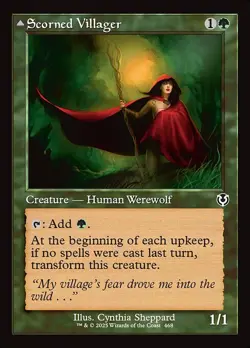 NM Retro Foil Scorned Villager, Innistrad Remastered, Magic the Gathering, 468 - Image 1