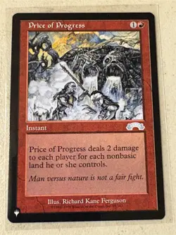 mtg Price of Progress, the List, instant, unplayed - Image 1