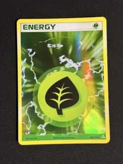 Pokemon TCG Leaf Energy 105/110 Holo EX Ruby & Sapphire EX Holon Phantoms 2006 - Image 1