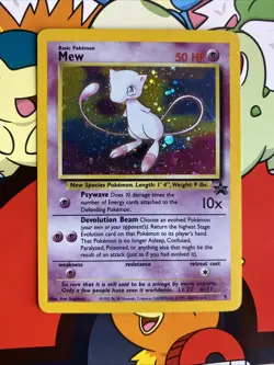 Pokemon Card Mew Holographic Black Star Promo #9 Card MP/HP - Image 1