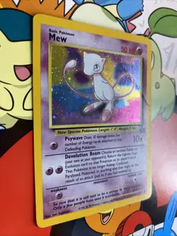 Pokemon Card Mew Holographic Black Star Promo #9 Card MP/HP - Image 2