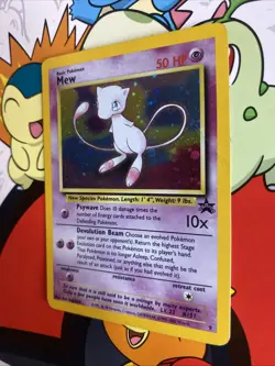 Pokemon Card Mew Holographic Black Star Promo #9 Card MP/HP - Image 3
