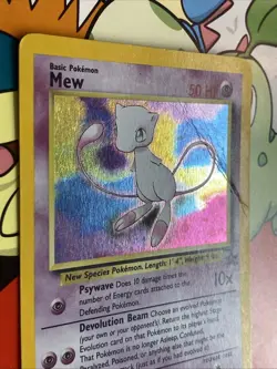 Pokemon Card Mew Holographic Black Star Promo #9 Card MP/HP - Image 4