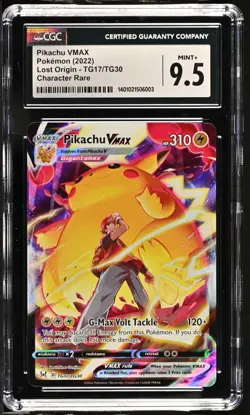 Pokemon TCG Pikachu VMAX Lost Origin Trainer Gallery TG17/TG30 Holo Ultra Rare - Image 1