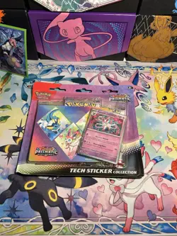Pokemon Prismatic Evolutions Sylveon Tech Sticker Collection Sealed - Image 1
