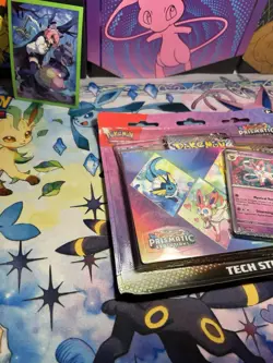 Pokemon Prismatic Evolutions Sylveon Tech Sticker Collection Sealed - Image 2
