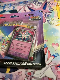 Pokemon Prismatic Evolutions Sylveon Tech Sticker Collection Sealed - Image 3