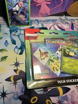 Pokemon Prismatic Evolutions Tech Sticker Collection - Leafeon FACTORY SEALED - Image 5