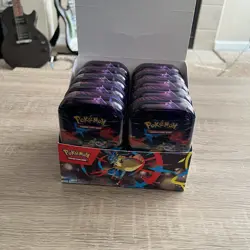 Pokemon TCG Mega Evolution Mini Tin Display 10 Tins Factory Sealed Full Set - Image 3