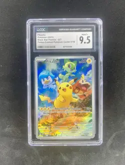 CGC 9.5 Mint+ Paldea Evolved Pikachu Pokemon Center Stamped ETB Promo SVP #027 - Image 1