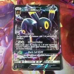 Pokemon TCG Umbreon GX 80/149 Full Art Ultra Rare Holo Sun & Moon Base Set - Image 1