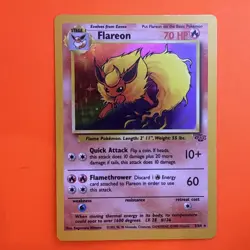 1999 Pokemon WOTC Jungle Holo Flareon 3/64 Rare LP 🔥🔥 BUY NOW - Image 1