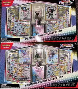Pokemon Prismatic Evolutions Premium Figure Collection New Sealed IN HAND X2 - Image 1