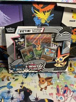 Pokemon TCG Unova Victini Illustration Collection Box Black Bolt/White Sealed - Image 1