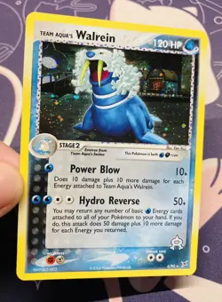 Pokemon TCG 2004 Team Aqua's Walrein Holo - Magma Vs Aqua 6/95 MINT, SWIRL! - Image 3