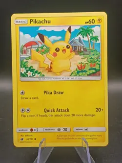 Pokemon TCG Pikachu Crimson Invasion 30/111 Regular Common English Near Mint - Image 1
