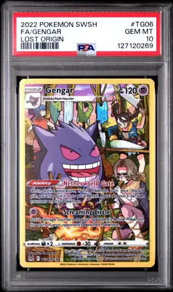 2022 POKEMON SWORD & SHIELD LOST ORIGIN #TG06 FULL ART/GENGAR PSA 10 - Image 1