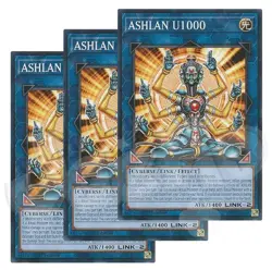 Yugioh - ASHLAN U1000 x 3 - 1st Edition NM - Plus Free Holo Card - Image 1