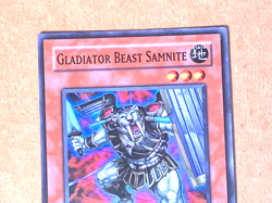 yugioh Gladiator Beast Samnite TU01-EN004 Super Rare near mint - Image 3