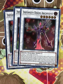 Yugioh Infernity Doom Archfiend PHRA-EN037 Playset - Image 1
