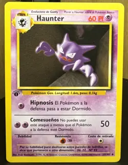 Pokemon Pokemon TCG Haunter 1st Edition 29/102 SPANISH Base Set Card - Image 1